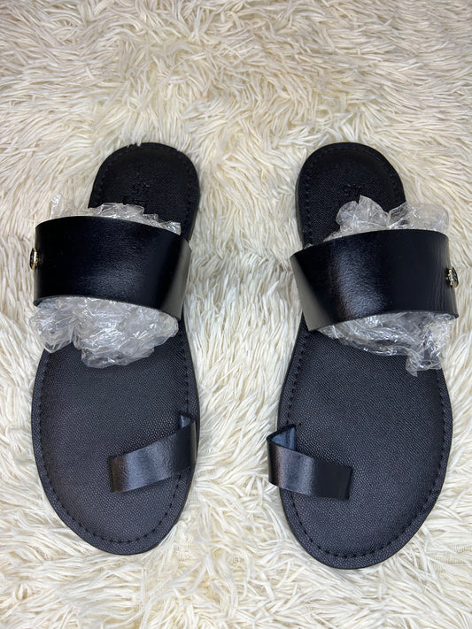 African Black Quality Leather Slippers